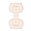 Folding Cat Shaped Paper Jewlery Display Cards for Necklaces CDIS-T004-24-1