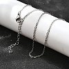 Non-Tarnish 304 Stainless Steel Cable Chain Necklace STAS-T040-PJ204-70-2