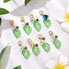 Leaf Acrylic & Flower Resin Pendant Decorations HJEW-JM02784-1