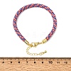 Braided Round Polyester Cord Bracelet Makings FB-CBAEDA0-01G-16-3