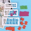 3 Sizes Puzzle Food Grade Plastic Cookie Cutters Sets X-DIY-L057-11-1