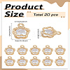 20Pcs Alloy Pendants ZIRC-LP0001-12-2