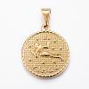 Real 18K Gold Plated 304 Stainless Steel Pendants STAS-H372-01B-1