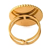 Flat Round Natural Mixed Stone Finger Rings RJEW-Q822-02G-4