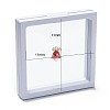 Square Transparent PE Thin Film Suspension Jewelry Display Box CON-D009-01C-05-4