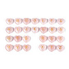 26Pcs 26 Styles Natural Rose Quartz Heart Beads G-T144-A03-2