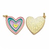 Brass Enamel Pendants KK-B029-01G-A-2