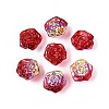Electroplate Transparent Glass Beads Strands EGLA-N056-02A-06-1