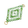 Glass Seed Beads Connector Charms PALLOY-MZ01416-03-2