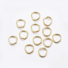 304 Stainless Steel Open Jump Rings X-STAS-L187-4x0.8mm-G
