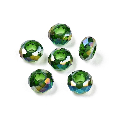 Transparent Glass European Beads GPDL-N005-D14mm-A11-1