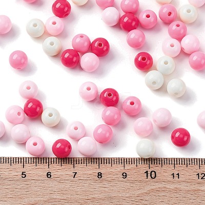 200Pcs Opaque Acrylic Beads SACR-FP0001-09-1