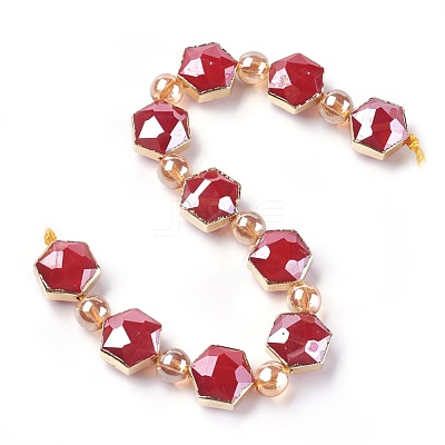Opaque Glass Beads Strands EGLA-P045-A10-1