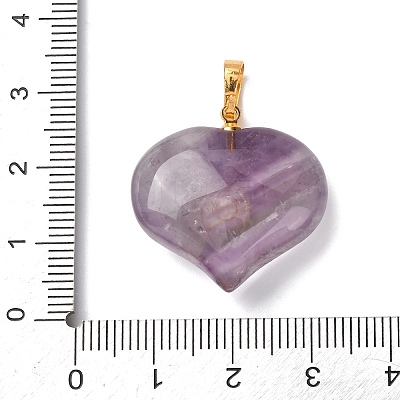 Natural Banded Amethyst Pendants G-B188-02G-03-1