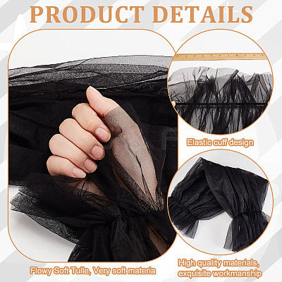 Nylon Detachable Puff Sleeves AJEW-WH0270-352B-1