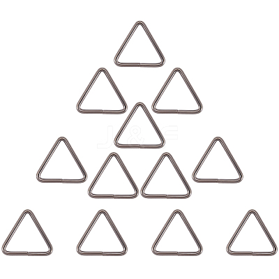 12Pcs Triangle Iron Linking Rings IFIN-CP0002-96B-1