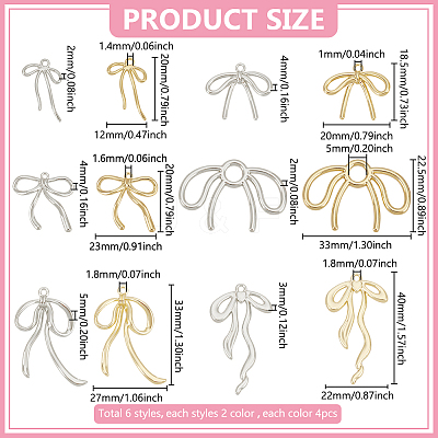6 Styles 2 Colors Rack Plating Alloy Pendants FIND-PH0022-65-1