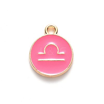 Alloy Enamel Pendants X-ENAM-S124-01B-03K-1