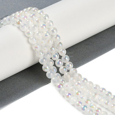 Plating Natural Selenite Beads Strands G-G120-A01-01-1