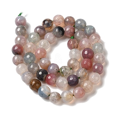 Dyed & Heated Natural Dragon Veins Agate Beads Strands G-P539-A01-12-1