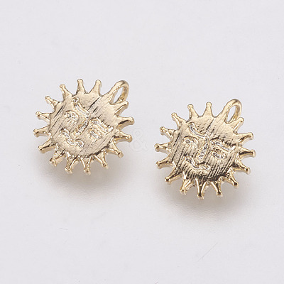 Long-Lasting Plated Brass Charms KK-F741-04G-1