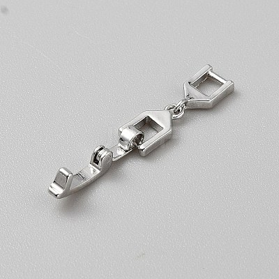 Brass Fold Over Clasps KK-WH20001-09P-1