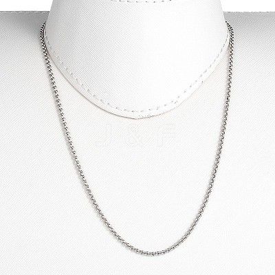 Non-Tarnish 304 Stainless Steel Rolo Chain Necklaces X-NJEW-JN01228-02-1