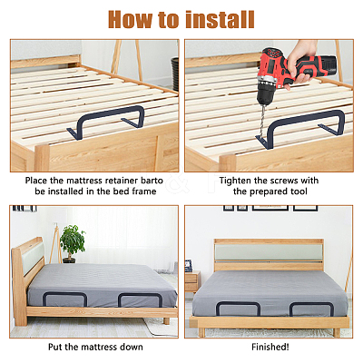 Cold Rolled Steel Adjustable Bed Mattress Retainer Bar Holder AJEW-WH0606-99A-1