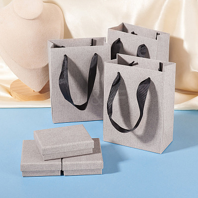 3Pcs Rectangle Paper Jewelry Display Cases CON-TA0001-39C-02-1