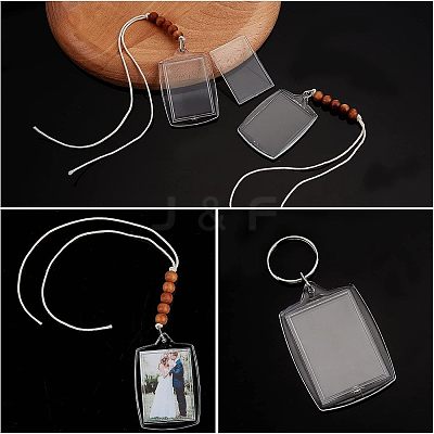 8Pcs Plastic Badge Holder Pendant Decoration HJEW-CA0001-19-1