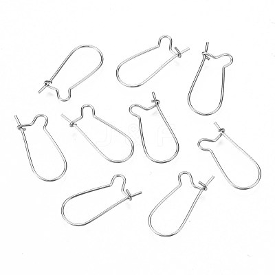 Tarnish Resistant 304 Stainless Steel Hoop Earring Findings STAS-S117-008C-01-1