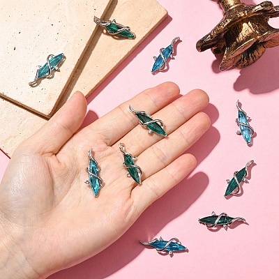 5Pcs Alloy Pendants FIND-YW0008-57A-1