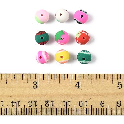 72Pcs 9 Styles Fruits Theme Handmade Polymer Clay Beads CLAY-FS0001-42-1