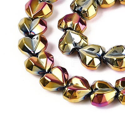 Electroplate Transparent Glass Beads Strands EGLA-B012-AB15-1