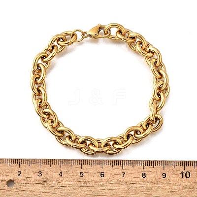304 Stainless Steel Cable Chain Bracelets for Women BJEW-Q050-01A-G-1