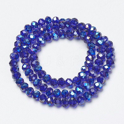 Electroplate Glass Beads Strands EGLA-A034-T6mm-I07-1