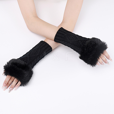 Polyacrylonitrile Fiber Yarn Knitting Fingerless Gloves COHT-PW0001-15C-1