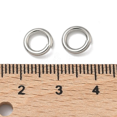 Tarnish Resistant 304 Stainless Steel Open Jump Rings X-STAS-E067-11-8mm-1