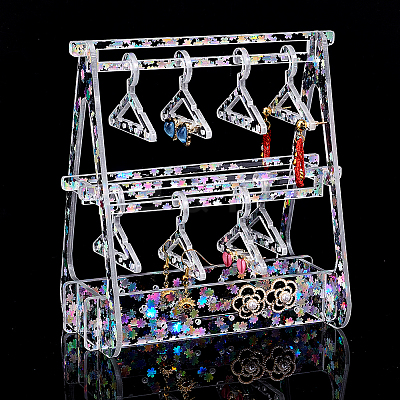 1 Set Transparent Acrylic Earring Display Stands EDIS-PH0001-30-1