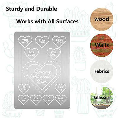 Valentine's Day Stainless Steel Metal Cutting Dies Stencils DIY-WH0289-090-1