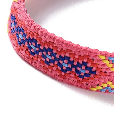 Polyester-cotton Braided Rhombus Pattern Cord Bracelet FIND-PW0013-001A-09-1