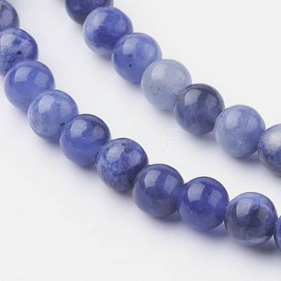 Natural Sodalite Bead Strands G-G735-58-4mm-A-1