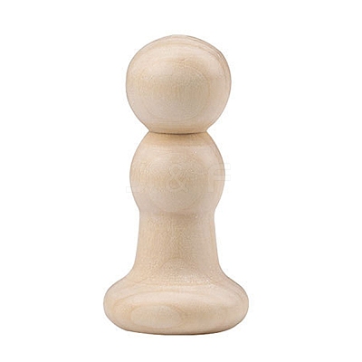 Unfinished Wooden Peg Dolls WOCR-PW0003-72F-1