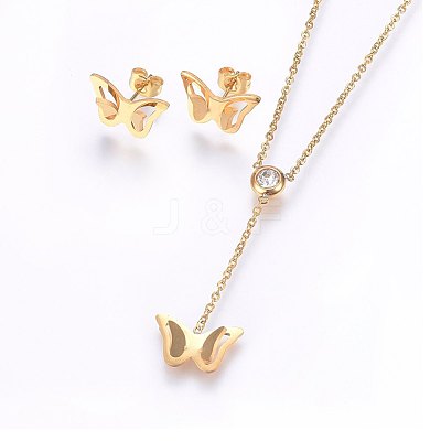 304 Stainless Steel Jewelry Sets SJEW-H137-10-1