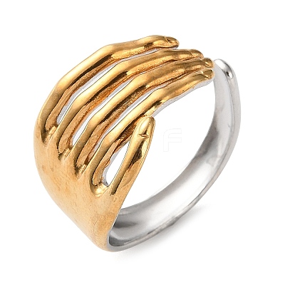 304 Stainless Steel Finger Rings RJEW-P170-02C-G-1