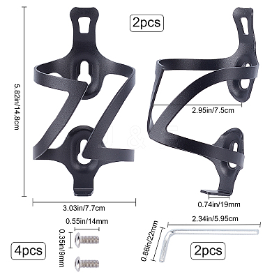 Aluminum Alloy Bicycle Drink Water Bottle Cup Holder Cage AJEW-WH0143-30D-1