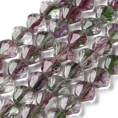 Inner Flower Handmade Lampwork Beads Strands LA-CBA3F7A-02H-1