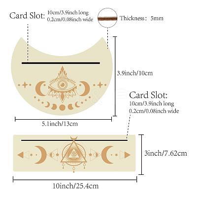 2Pcs 2 Style Natural Wood Card Stand for Tarot DJEW-GF0001-33I-1