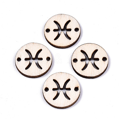 Unfinished Natural Poplar Wood Links Connectors WOOD-S045-139A-11-1