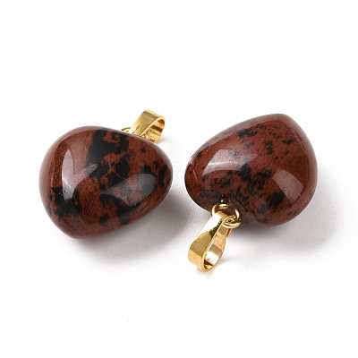 Natural Mahogany Obsidian Pendants G-I311-A24-G-1